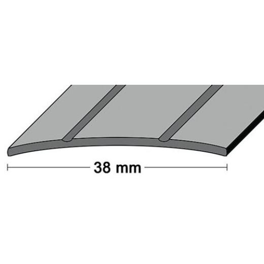 LM-Übergangsschiene B.38mm L.90cm Alu.silberf.2 Rillen mittig gel.PG | 10 Stück