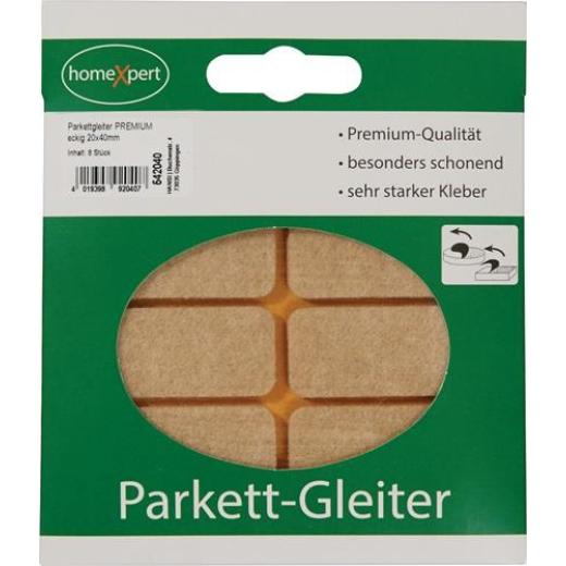 Parkettgleiter Premium 20 x 40mm Filz natur eck.selbstkl.