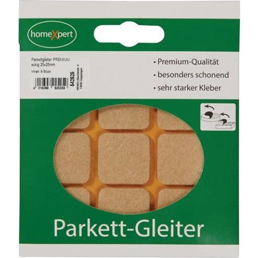 Parkettgleiter Premium 25 x 25mm Filz natur eck.selbstkl.