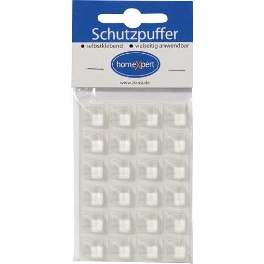 Schutzpuffer Clear 12,6mm Ku.transp.Quadrat selbstkl.