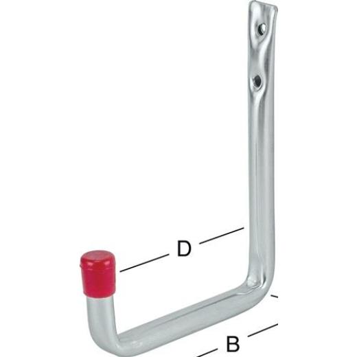 Wandhaken U-Form o.Gummierung A.250mm STA verz.VORMANN