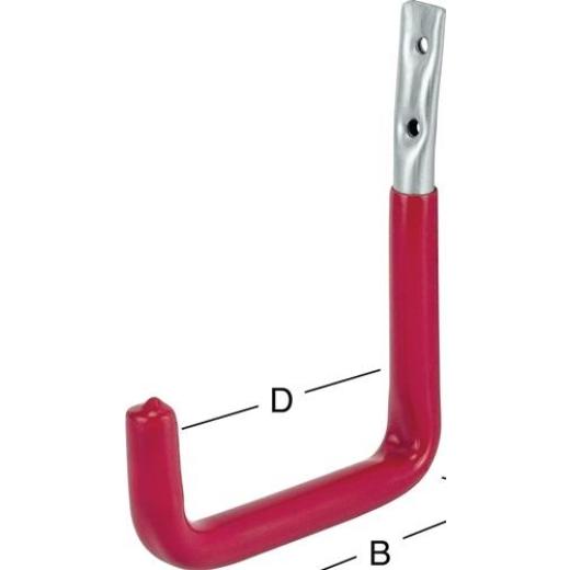 Wandhaken U-Form rotgummi A.150mm STA verz.VORMANN