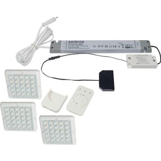 Anbauleuchten-Set Matrix emotion warmweiß 12V 2 W Rahmenfarbe VA L&S