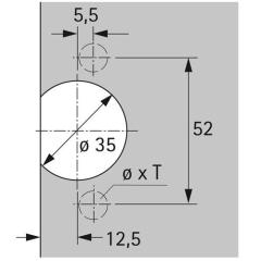 Topfscharnier Selekta TH 32 z.Anschr.HETTICH