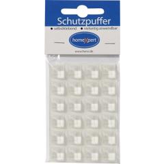 Schutzpuffer Clear 12,6mm Ku.transp.Quadrat selbstkl.