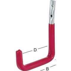 Wandhaken U-Form rotgummi A.150mm STA verz.VORMANN