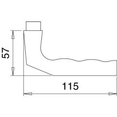 edi - Türdrückerpaar 125Z Alu.F1 o.Rosetten 4-KT.8 mm