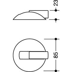 HEWI Bodentürpuffer 625B 90 D.85 mm H.22,5 mm Kunststoff 90 tiefschwarz ma Dübelmontage