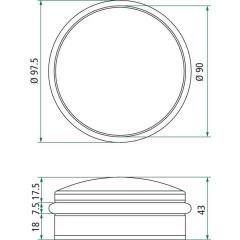 Bodentürpuffer Puck D.90 mm H.43 mm ma