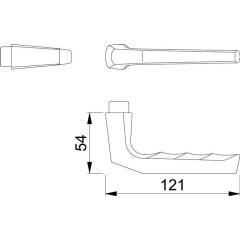 Hoppe Türdrückerpaar Frankfurt 117L Alu.F2 o.Rosetten VK 8mm Hoppe