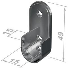 Schrankrohrlager 11127 Zinkdruckg.verchr.Wm.35x20mm PG