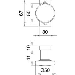 edi - Profiltürknopf 1394/0000 Material Alu.F1