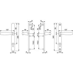 Hoppe Profil-Garnitur New York 1Aluminium (F9016/verkehrsweiß) PZ