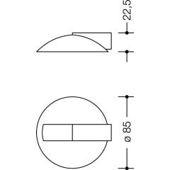 HEWI Bodentürpuffer 625 99 D.85 mm H.22,5 mm Kunststoff 99 reinweiß Dübelmontage