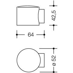 HEWI Bodentürpuffer 615 99 D.52 mm H.42,5 mm Kunststoff 99 reinweiß Dübelmontage