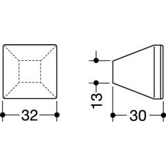 Möbelknopf 547.32.1 Ku.92 grau HEWI