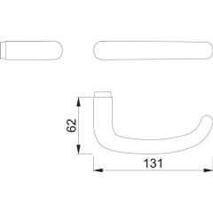 Hoppe Türdrückerlochteil E1301Z