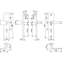 Hoppe Schutzgarnitur London Aluminium (F1) PZ