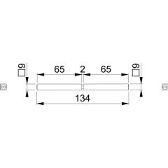 Hoppe Panik-Stift FSAP-Vollstift 4-KT.9x134mm geteilter Vollstift Hoppe