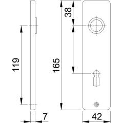 Hoppe Kurzschildpaar 202KP/AP Alu.F2 BB PA Hoppe