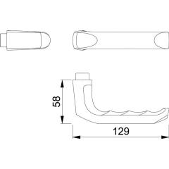 Hoppe Türdrückerlochteil London 113H Alu.F4/bronzef.4-KT.10mm DIN L/R Hoppe