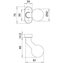 edi - Profiltürknopf 2033/4020 Material Alu.F1