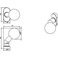 Profiltürknopf Material VA 304