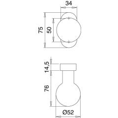 edi - Profiltürknopf 2033/5020 Material VA EST 4-KT.M12 mm fest