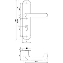 edi - Schutzgarnitur Logo 8753/9203 VA EST 92 mm 65-75 mm