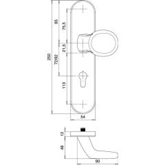 edi - Schutzgarnitur Logo 8753/0272 VA EST 72 mm 35-45 mm