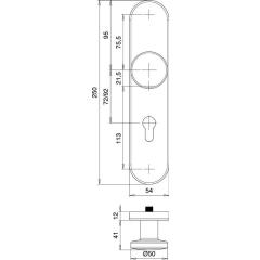 edi - Schutzgarnitur Logo 8743/0772 VA EST 72 mm 35-45 mm