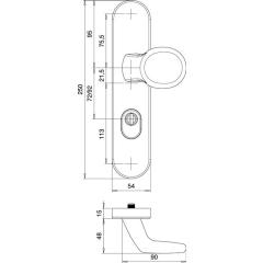 edi - Schutzgarnitur Logo 8745/0272 VA EST 72 mm 35-45 mm