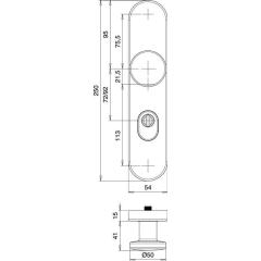 edi - Schutzgarnitur Logo 8745/0792 Alu.F1 92 mm 65-75 mm