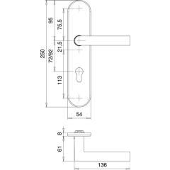 edi - Schutzgarnitur Logo 8743/0772 VA EST 72 mm 35-45 mm