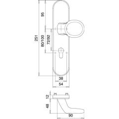 edi - Schutzgarnitur METIS 8741/0272 VA EST 72 mm 35-45 mm