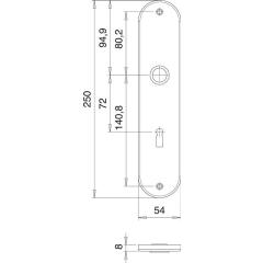 Renovierschild 206 Z VA F00 BB Entf.72mm EDI | 2 Stück