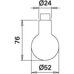 edi - Türknopflochteil K5 VA F00 Kugelknopf