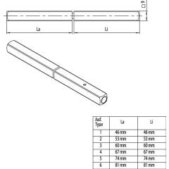 OGRO Panik-Stift 120 FS SECURE 4-KT.9 mm TS 86-92 mm geteilter Vollstift