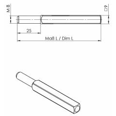 OGRO FS-Wechselstift  115 FS 4-KT.9x75 mm Vollstift