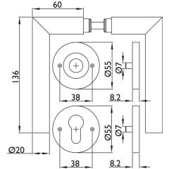 FS-Garnitur Basic 2 VA 60 D/K TS 40?58 mm PZ rund  DIN L/R