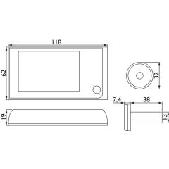 digitaler Türspion 8991 Metall/Kunststsoff 120Grad 38  mm/116 mm