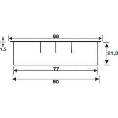 Kabeldf.EXIT R Zamak VA Optik EL.-D.80mm BMB