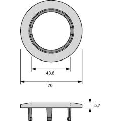 Abdeckring Vision D.70mm schwarz L&S