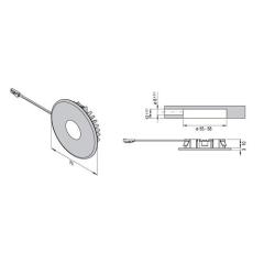 Einbauleuchte Superlight Emotion 12 V 2,9 W Rahmenfarbe Schwarz L&S