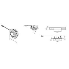 Einbauleuchte Super Spot Emotion 12 V 2 W Rahmenfarbe Alu.L&S