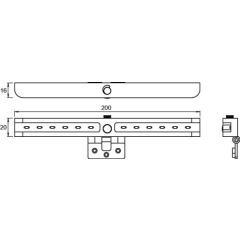 Bettanbauleuchte Space Light Neutralweiß 12 V 0,9 W Rahmenfarbe VA L&S