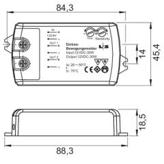 LED Sen.Microwave 12 V (24 V) 36 W (72 W) weiß L&S