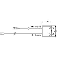 LED Türkontaktschalter 12 V 30/60 W schwarz L&S