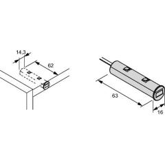 LED IR Sensor/Türkontaktschalter 24 V max.48 W weiß L&S