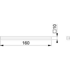 Hoppe VK I-Profilstift 4-KT.10x100mm Fe verz.geteilt Hoppe